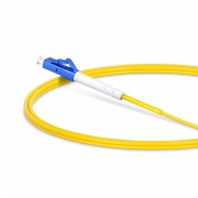 Customized Length Fiber Patch Cable, 1 Fiber, LC UPC Simplex to ST UPC Simplex, Single Mode (OS2), Riser (OFNR), 2.0mm, Tight-Buffered, Yellow This picture is about SMLCSTSX.