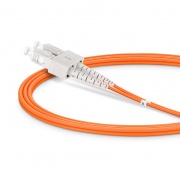 Customized Length Fiber Patch Cable, 2 Fibers, G.651, LC UPC Duplex to SC UPC Duplex, Multimode (OM1), Riser (OFNR), 2.0mm, Tight-Buffered, Orange This picture is about OM1LCSCDX.