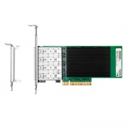 Carte d'Interface Réseau Ethernet Basée Intel XL710-BM1, Quatre Ports SFP+ 10G, PCIe 3.0 x 8, Support à Profil Haut et Bas Cette image concerne XL710BM1-4SP.