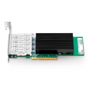 Carte d'Interface Réseau Ethernet Basée Intel XL710-BM1, Quatre Ports SFP+ 10G, PCIe 3.0 x 8, Support à Profil Haut et Bas Cette image concerne XL710BM1-4SP.