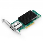 Carte d'Interface Réseau Ethernet Basée sur Intel XXV710, Double Port SFP28 25G, PCIe 3.0 x 8, Comparable à Intel XXV710-DA2, Support à Profil Haut et Bas Cette image concerne XXV710AM2-2BP.