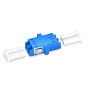 LC/UPC naar LC/UPC Duplex OS2 Single Mode SC Voetafdruk Plastic Fiber Optic Adapter/Koppelstuk met Flens (10st/verpakking) Deze afbeelding gaat over FH-LCU-DXF-SMF.