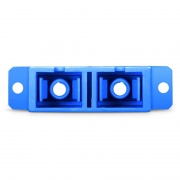 SC/UPC to SC/UPC Duplex OS2 Single Mode Plastic Fiber Optic Adapter/Coupler with Flange (10pcs/Pack) This picture is about HU-SCU-DXF-SMF.