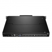 16-Port Cat5 1U Rack-Mount KVM Over IP Switch with 17" Full HD LCD, 16 x RJ45 to VGA Interface Modules Included This picture is about KVM-160217IP.