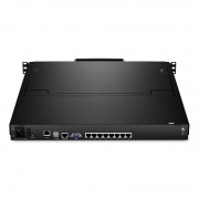 Customized 8-Port Cat5 1U Rack-Mount KVM Over IP Switch with 17" Full HD LCD, 8 x RJ45 to VGA/DVI/HDMI/DisplayPort Interface Modules Included This picture is about .