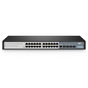 S3700-24T4F,24口千兆以太網L2+交換機,24 x 千兆 RJ45,4 x 1Gb SFP,無風扇 這張圖片是關於.
