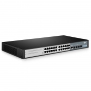 S3700-24T4F,24口千兆以太網L2+交換機,24 x 千兆 RJ45,4 x 1Gb SFP,無風扇 這張圖片是關於.