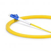 1.5m (5ft) Fiber Patch Cable, 1 Fiber, LC UPC Simplex to LC UPC Simplex, Single Mode (OS2), Riser (OFNR), 2.0mm, Tight-Buffered, Yellow This picture is about SMLCSX.