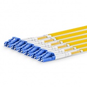 Arnés MTP®-12 personalizado, 8-144 Fibras, Monomodo (OS2), Amarillo Esta imagen trata sobre XXMTPXXSMF.
