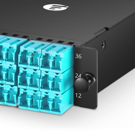 FHD 36芯 OM4 MTP®光纤配线盒 3xMTP®-12转18xLC双工 A极性 0.35dB插损