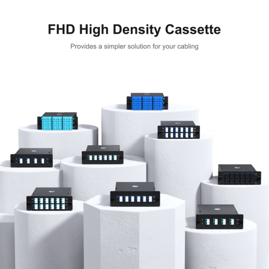 FHD 36芯 OM4 MTP®光纤配线盒 3xMTP®-12转18xLC双工 A极性 0.35dB插损