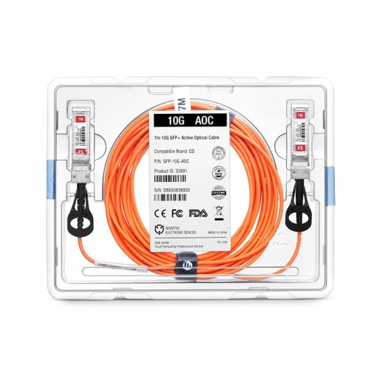 7m (23ft) Cisco SFP-10G-AOC7M Compatible 10G SFP+ Active Optical Cable