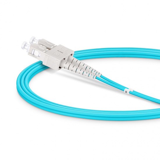 1M LC/UPC-SC/UPC 万兆双工多模OM4光纤跳线-2.0mm PVC(OFNR)