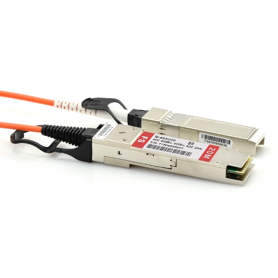 20m (66ft) Brocade 40G-QSFP-4SFP-AOC-2001 Compatible 40G QSFP+ to 4x10G SFP+ Breakout Active Optical Cable