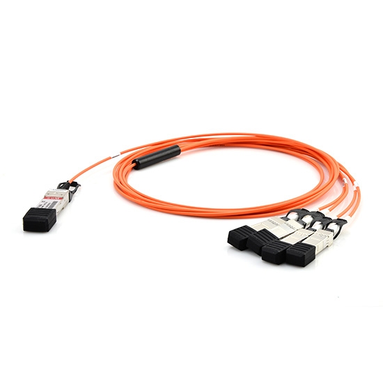 20m (66ft) Juniper Networks JNP-QSFP-AOCBO-20M Compatible 40G QSFP+ to 4x10G SFP+ Breakout Active Optical Cable