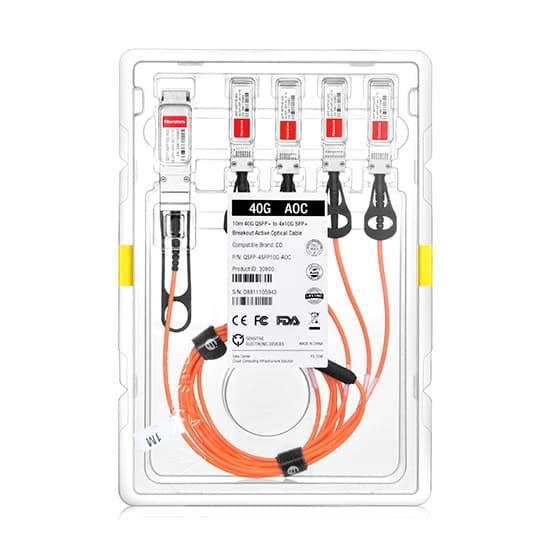 5m 戴尔(Dell)兼容CBL-QSFP-4X10G-AOC5M QSFP+ 转 4SFP+ 有源分支光缆