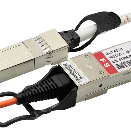 10m (33ft) HW QSFP-4SFP10-AOC10M Compatible 40G QSFP+ to 4x10G SFP+ Breakout Active Optical Cable