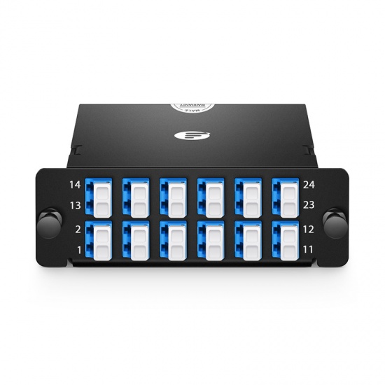 FHD 24芯 OS2 MTP®光纤配线盒 1xMTP®-24转12xLC双工 AF极性 0.35dB插损