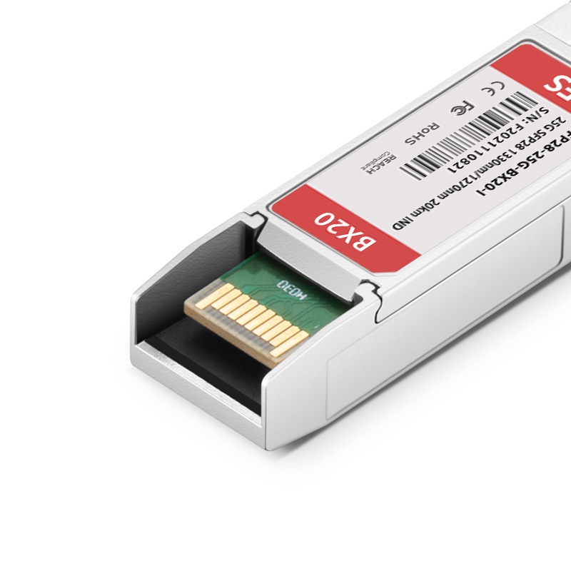 Cisco SFP-25GBX-D-20-I Compatible 25GBASE SFP28 1330nm-TX/1270nm-RX 20km Industrial DOM Simplex LC SMF Optical Transceiver Module
