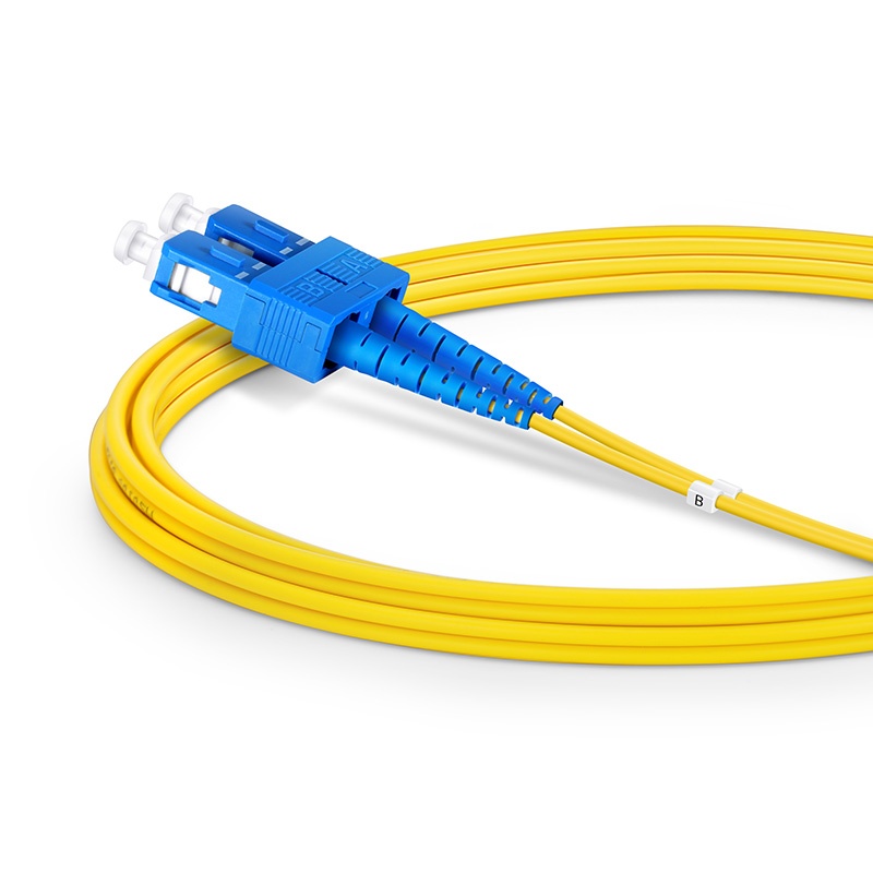 2m (7ft) LC UPC to SC UPC Duplex OS2 Single Mode LSZH 2.0mm Fiber Optic Patch Cable