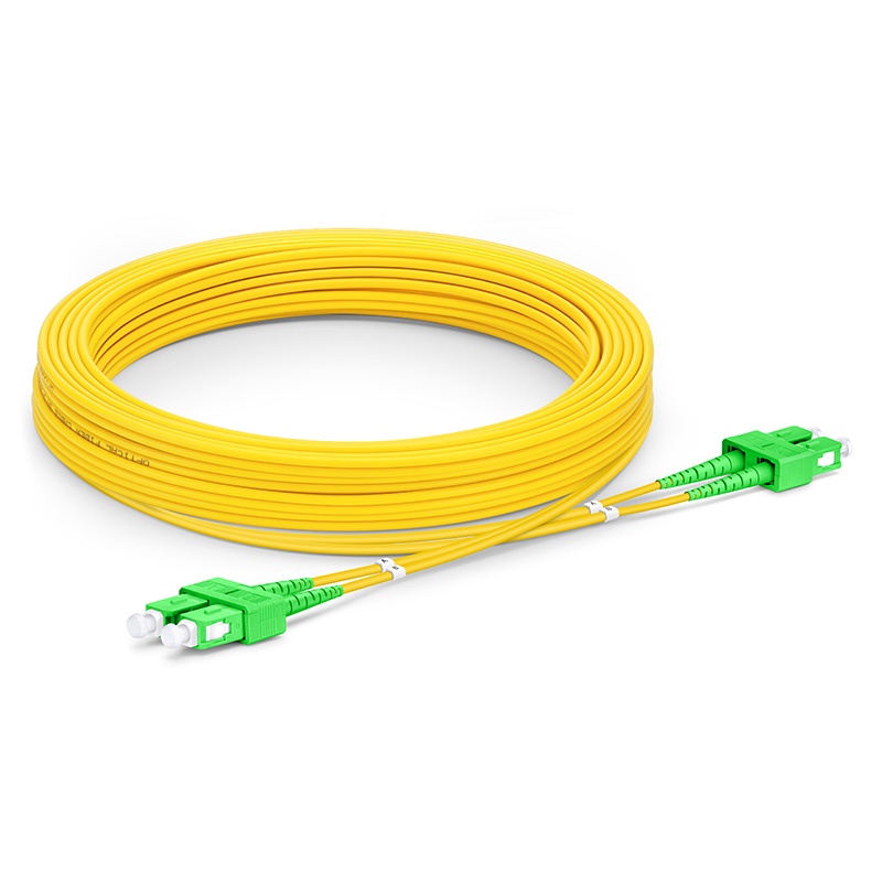 20m (66ft) SC APC to SC APC Duplex 3.0mm Riser (OFNR) 9/125 Single Mode ...