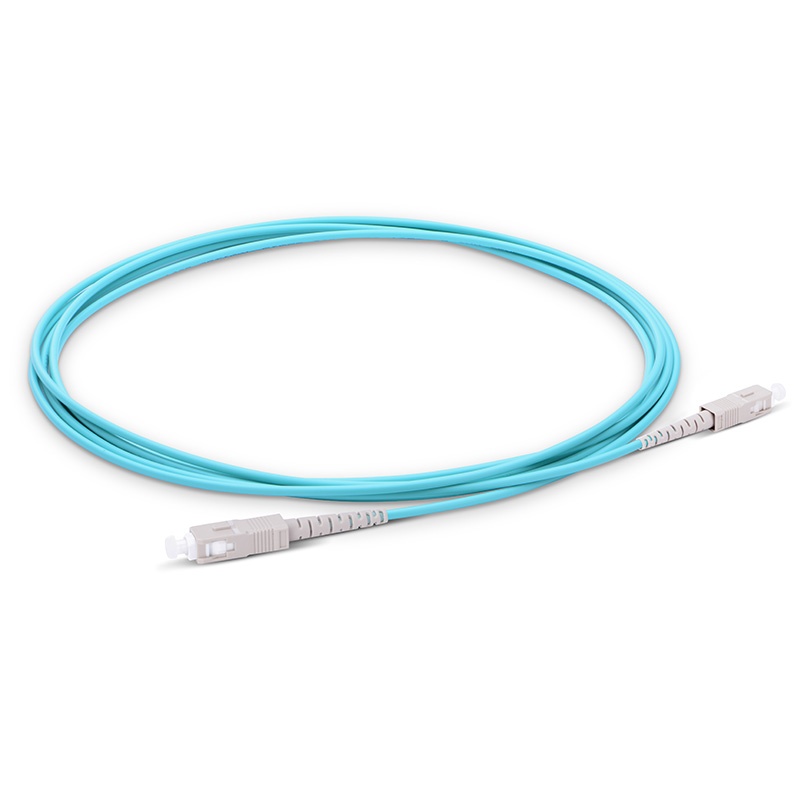 Customized Length SC UPC to SC UPC Simplex OM3 Multimode PVC (OFNR) 2.0mm Fiber Optic Patch Cable