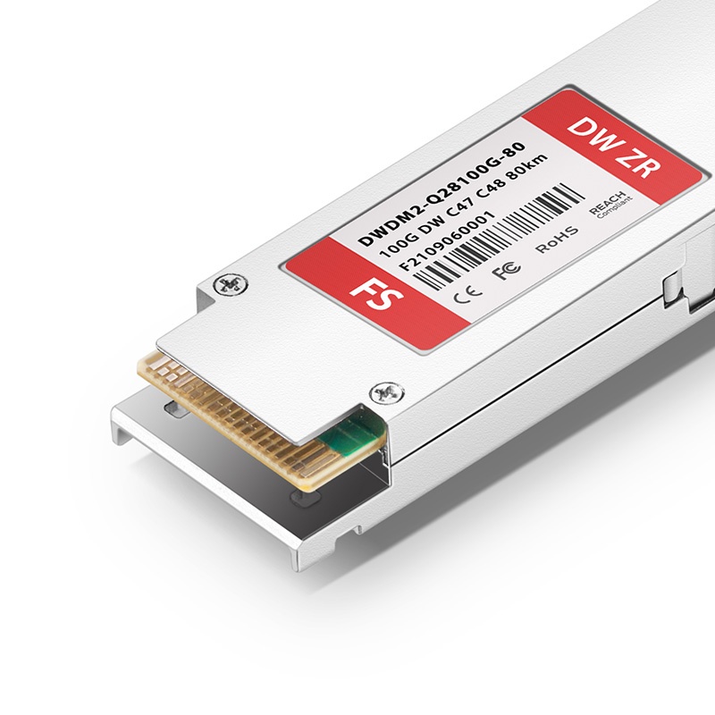 Juniper Networks C47 C48 Compatible 100G DWDM QSFP28 PAM4 80km (Require EDFA and TDCM) DOM Duplex CS SMF Transceiver Module For Transmission