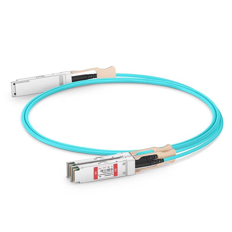 FS For 3m (10ft) Mellanox MFS1S50-V003E Compatible 200G QSFP56 to 2x100G QSFP56 Breakout Active Optical Cable